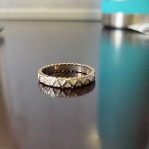 White Heart Stackable Pandora Ring